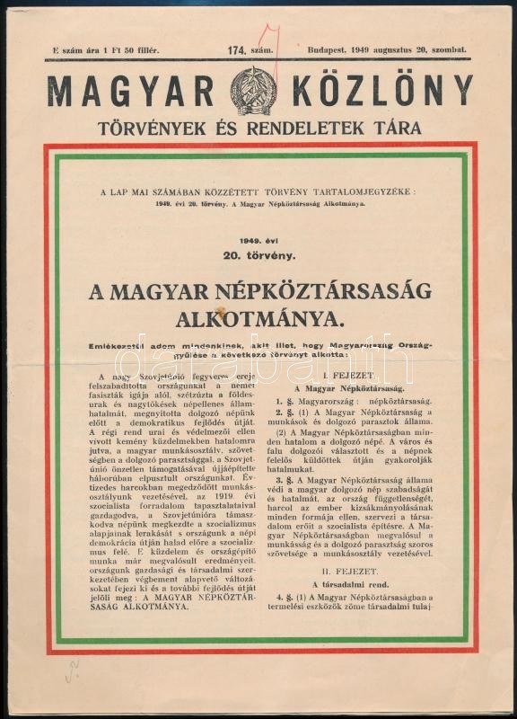Constitution of 1949 – Budapest