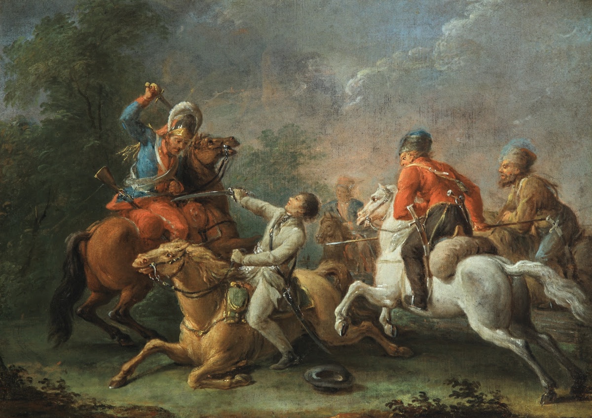 The painting „Kościuszko Falls from His Horse” by Jan Bogumił Plersch – Maciejowice